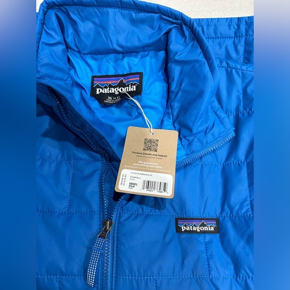 Patagonia Boys' XL Nano Puff Brick Quilt Jacket Endless Blue NWT Youth Kids - Picture 4 of 9